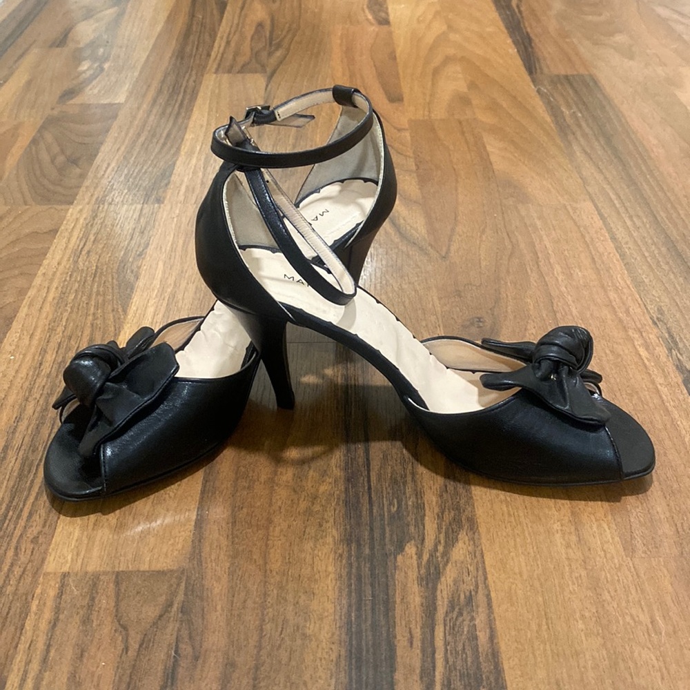 Strappy Black Peep Toe Marc Jacobs Heels, size 39